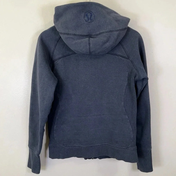 Lululemon Scuba Hoodie Classic  Cotton Fleece Heathered Naval Blue - Picture 12 of 13